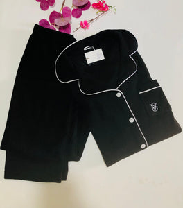 🖤 Pyjama Femme Noir – Élégance & Confort Absolu