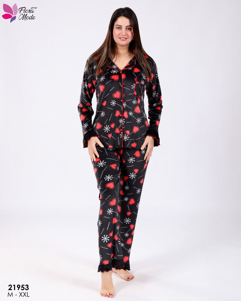 Pyjama Luxe en Velours Doux Flora ✨
