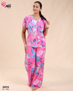 ✨ Pyjama Femme en Rallon – Douceur & Féminité en Rose ✨